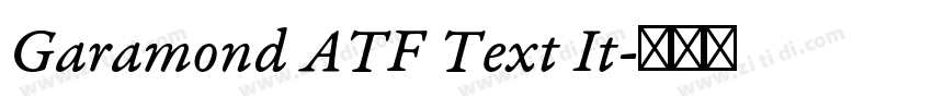 Garamond ATF Text It字体转换